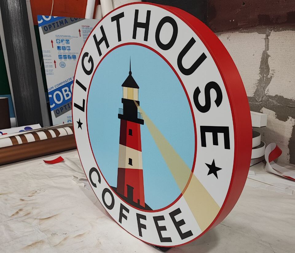 Вивіска для кав’ярні «Lighthouse coffee»