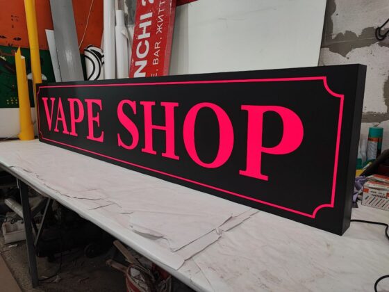 Лайтбокс для vape shop «Vape shop»
