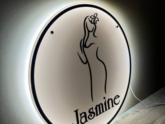 Вивіска з контражурною підсвіткою «Jasmine»